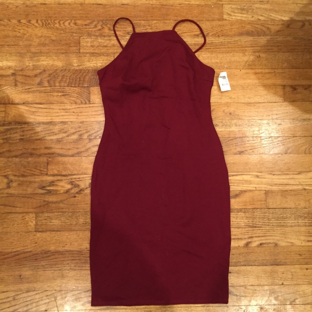 Burgundy Bodycon Dress